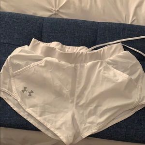 White Under Armour shorts